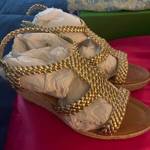 Lilly Pulitzer chic resort wedges